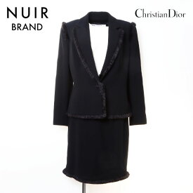 【全品10%OFF】クリスチャンディオール Christian Dior CDロゴ スーツ セットアップ ブラック WS5100 【中古】【セール】【クーポン 5/27 1:59まで】