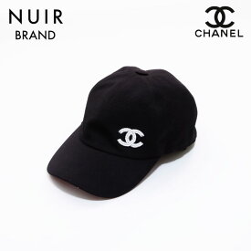 【全品20%OFFクーポン】シャネル CHANEL ココマーク キャップ ブラック WS6672 【中古】