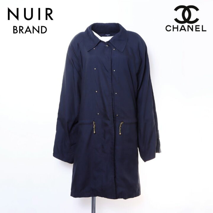楽天市場】シャネル CHANEL ココボタン コート ポリエステル ブラック  