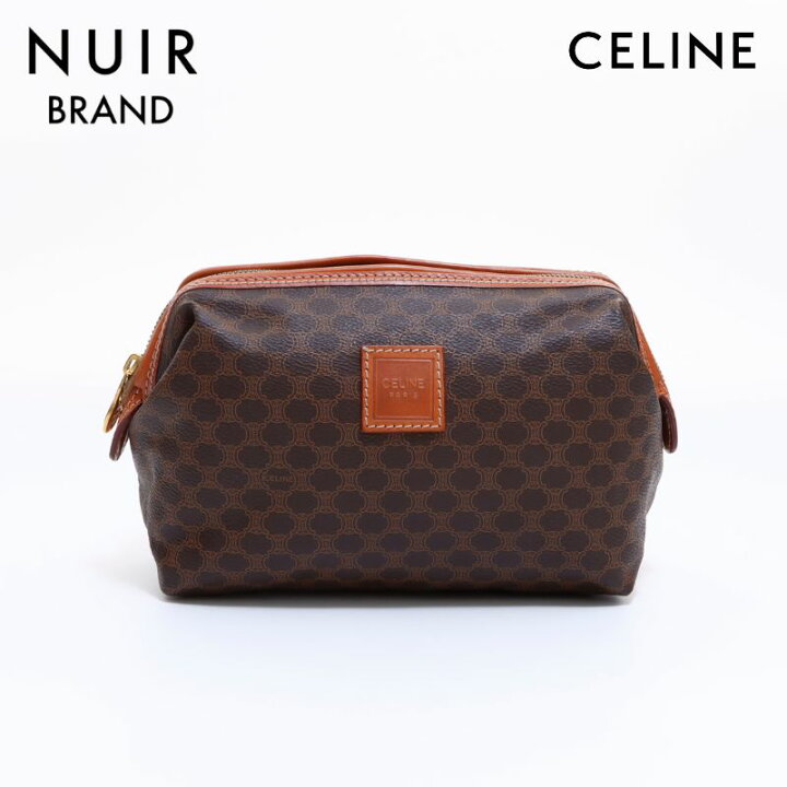 楽天市場】セリーヌ CELINE マカダム ポーチ ブラウン WS6216 【中古 