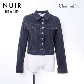 【全品20%OFFクーポン】クリスチャンディオール Christian Dior デニムジャケット ブラック WS6507 【中古】