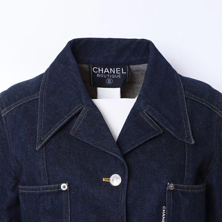 楽天市場】シャネル CHANEL デニムジャケット デニム ネイビー WS6289 