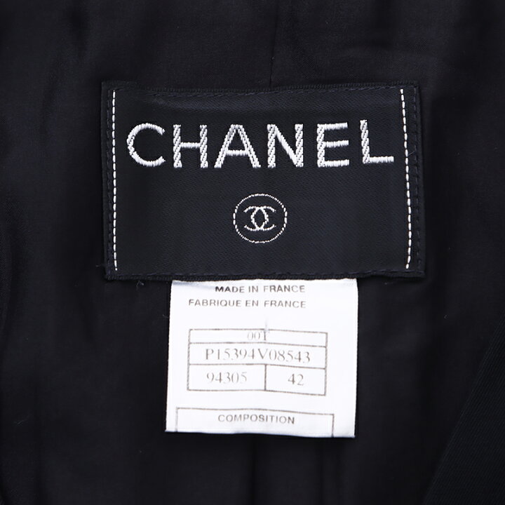 楽天市場】シャネル CHANEL Size:42 ノーカラー ココマークボタン 2000  