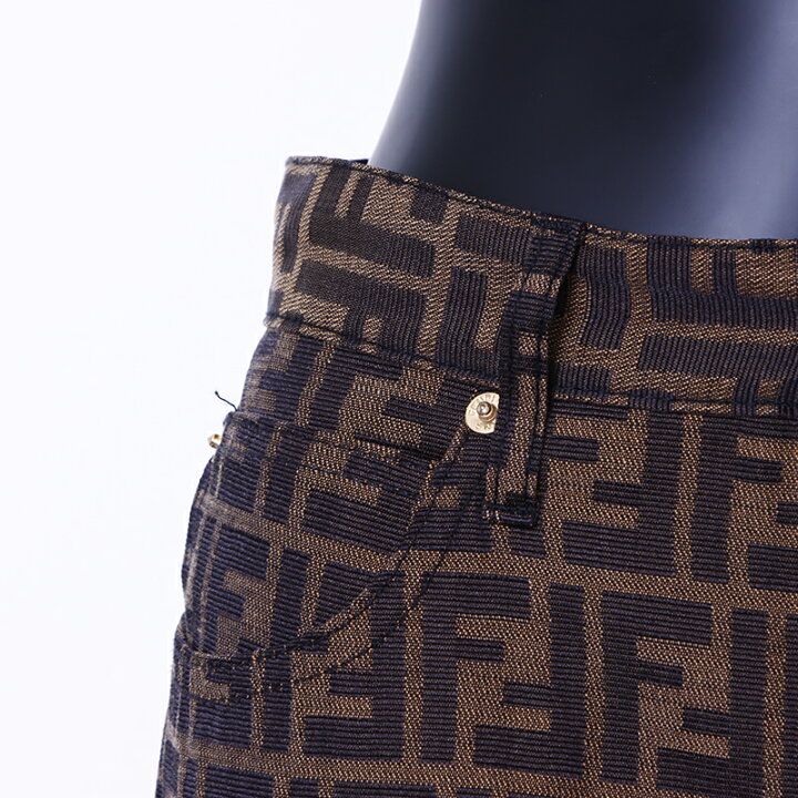 楽天市場】フェンディ FENDI ズッカ柄 パンツロング パンツ ブラウン 