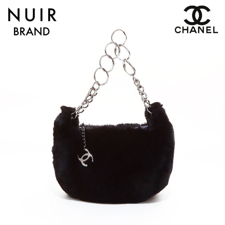 楽天市場】シャネル CHANEL ファー ショルダーバッグ ブラック WS7080 