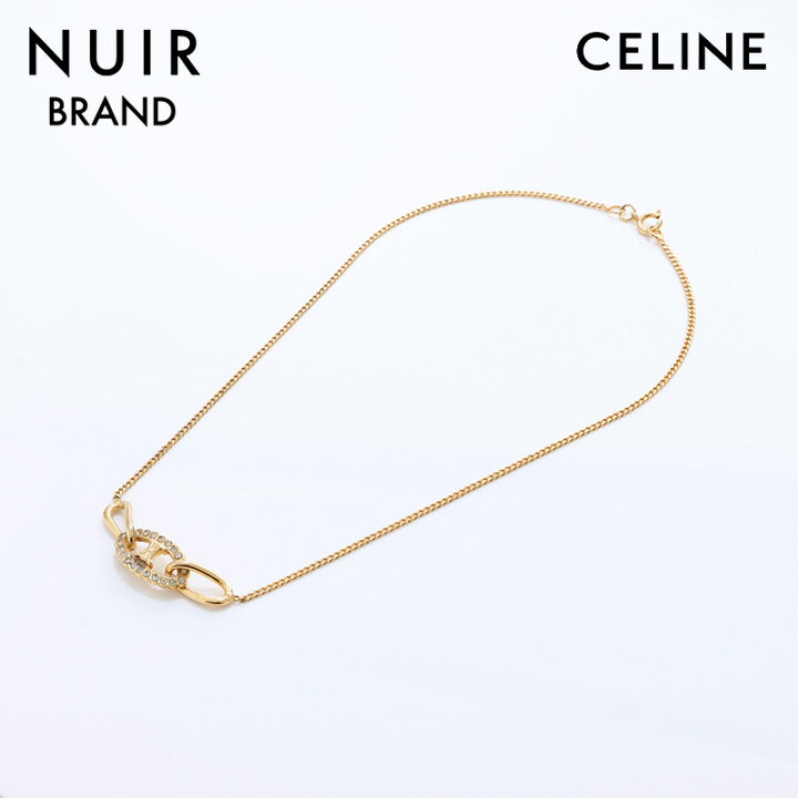 楽天市場】セリーヌ CELINE トリオンフ ラインストーン ネックレス  