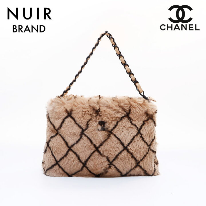 楽天市場】シャネル CHANEL 6番台 ファー ハンドバッグ ベージュ 