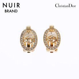 クリスチャンディオール Christian Dior ラインストーン イヤリング ゴールド WS7575 【中古】