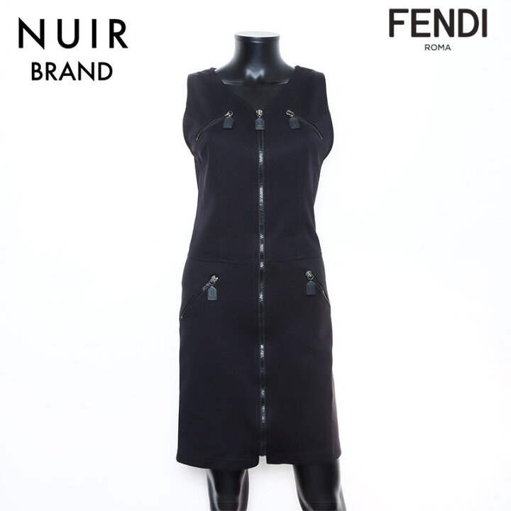 楽天市場】【8%OFF&P5倍!】フェンディ FENDI ロゴ ワンピース ブラック  