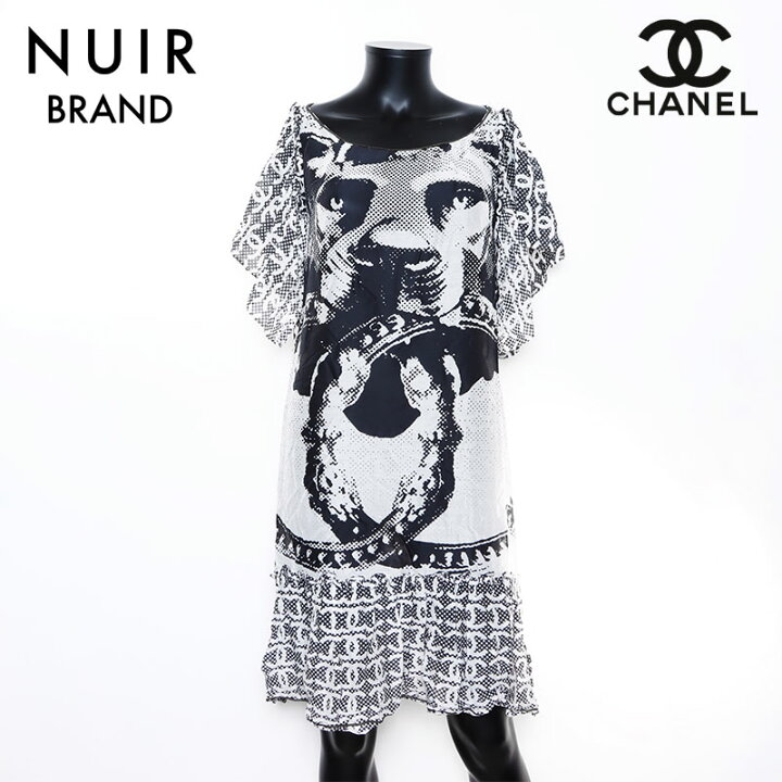 楽天市場】シャネル CHANEL ココマーク 総柄 ワンピース コットン 
