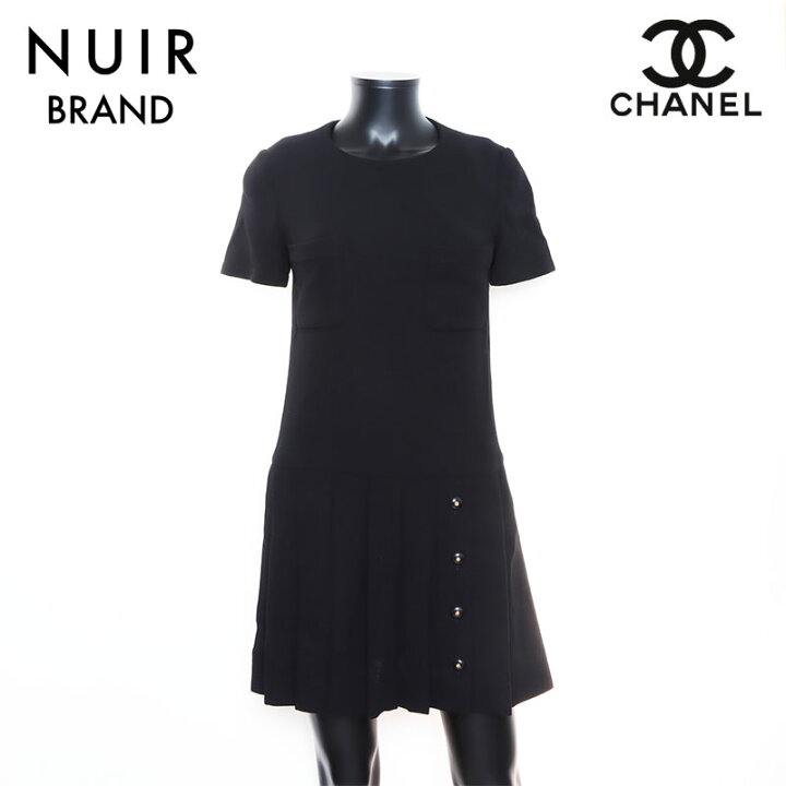 楽天市場】シャネル CHANEL ココボタン ワンピース ウール ブラック  