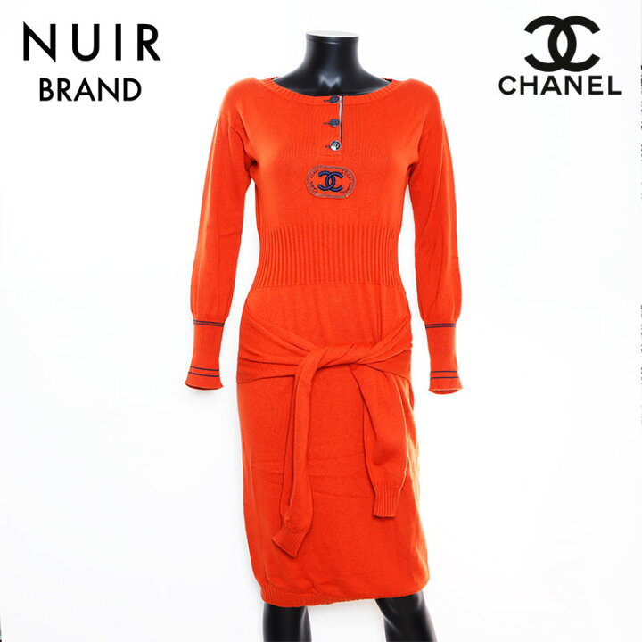 楽天市場】シャネル CHANEL ココマーク 長袖 カシミヤ混 ワンピース  