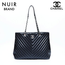 シャネル CHANEL 22番台 Vステッチ シルバー金具 キャビアスキン ショルダーバッグ ブラック WS7777 【中古】