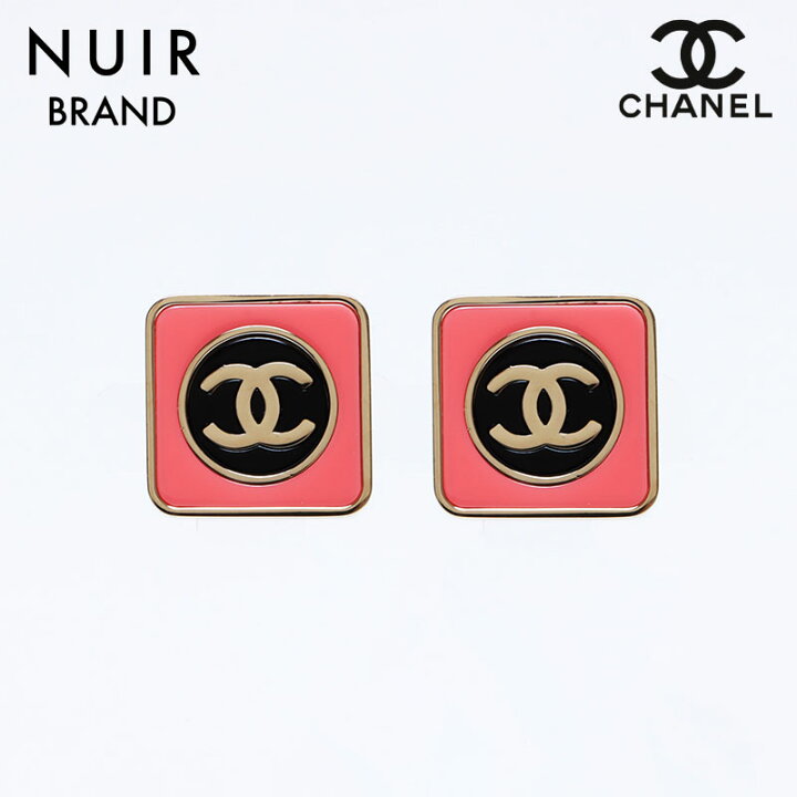 楽天市場】シャネル CHANEL B23C ココマーク スクエア ピアス ゴールド
