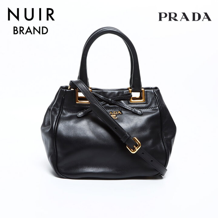 楽天市場】プラダ PRADA 2way リボン ショルダーバッグ ブラック 