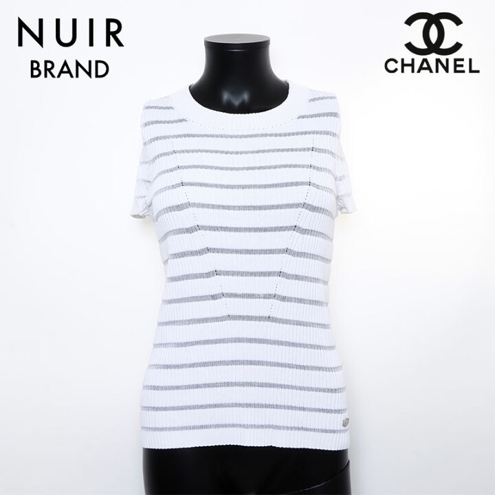 楽天市場】シャネル CHANEL サイズ36 コットン 半袖 ニット ホワイト  