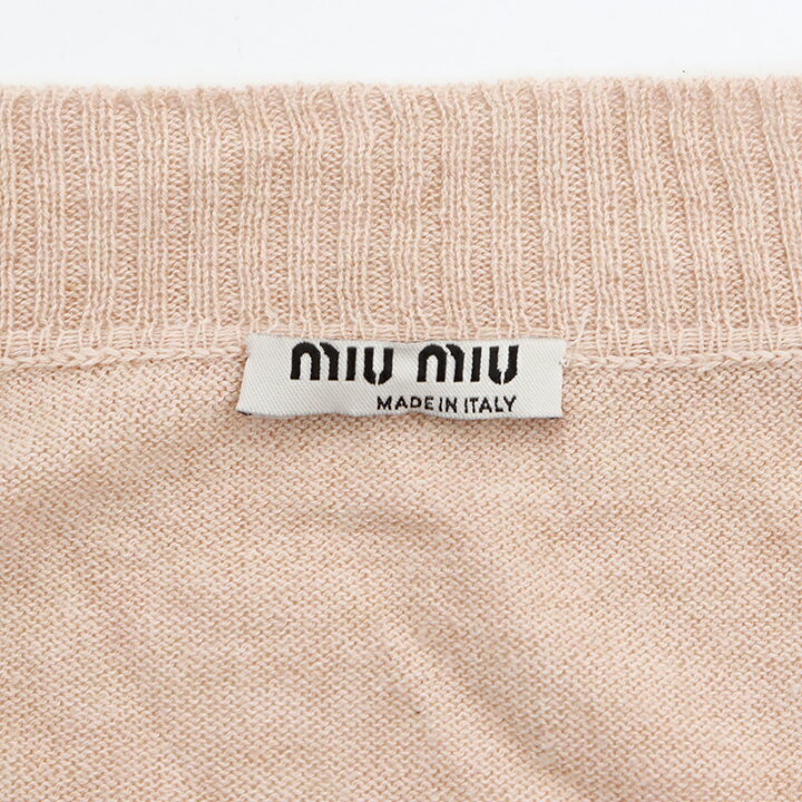 楽天市場】ミュウ ミュウ Miu Miu 半袖ニット 半袖シャツ ピンク  