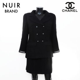 シャネル CHANEL Size 46 ツイード P05924V04386 ロゴ　 セットアップ ブラック WS5357 【中古】