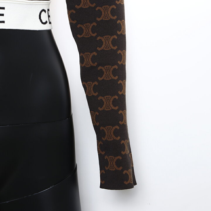 楽天市場】セリーヌ CELINE クロップド丈 マカダム ロゴ Size:L 長袖T 