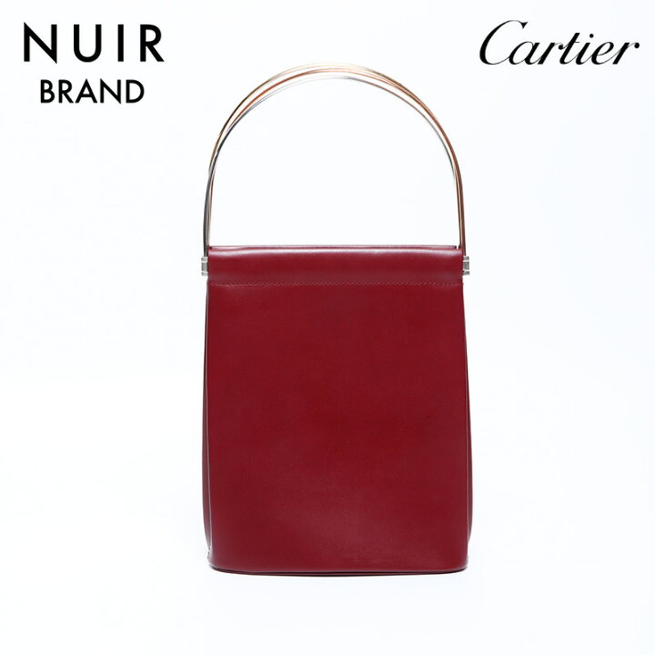 楽天市場】カルティエ CARTIER トリニティ レザー ハンドバッグ ワイン  