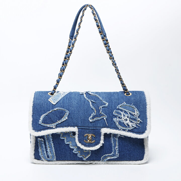 楽天市場】シャネル CHANEL 28番台 デニム ムートン エジプトライン  