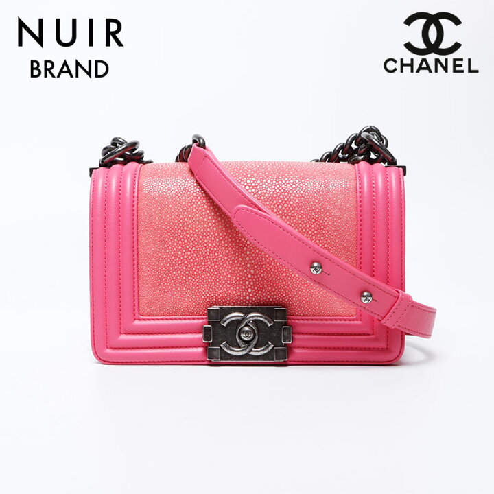 楽天市場】シャネル CHANEL 18番台 スティングレイレザー ボーイ 