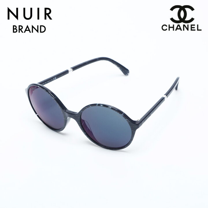楽天市場】シャネル CHANEL レザーケース付き ラウンド型 サングラス 