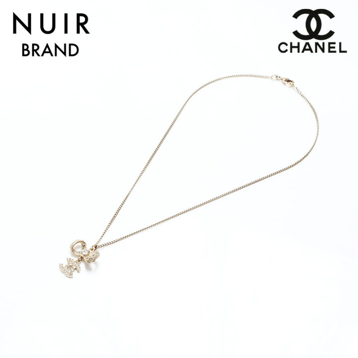 楽天市場】シャネル CHANEL B16 ラインストーン ココマーク ネックレス  