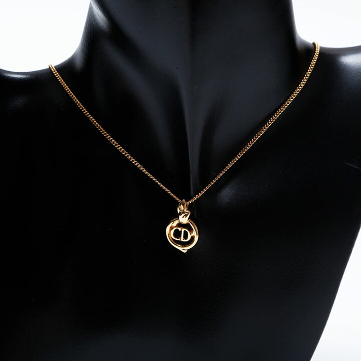 美品】DIOR ネックレス CDロゴ ツイスト サークル 刻印 ヴィンテージ 