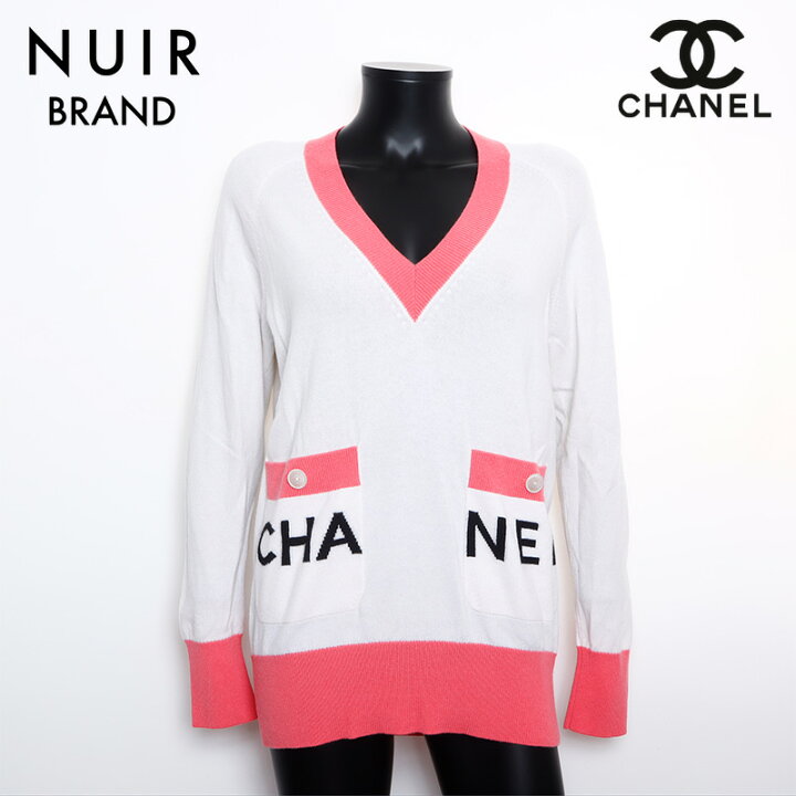 楽天市場】シャネル CHANEL Size:34 ロゴ ポケット Vネック カシミア 