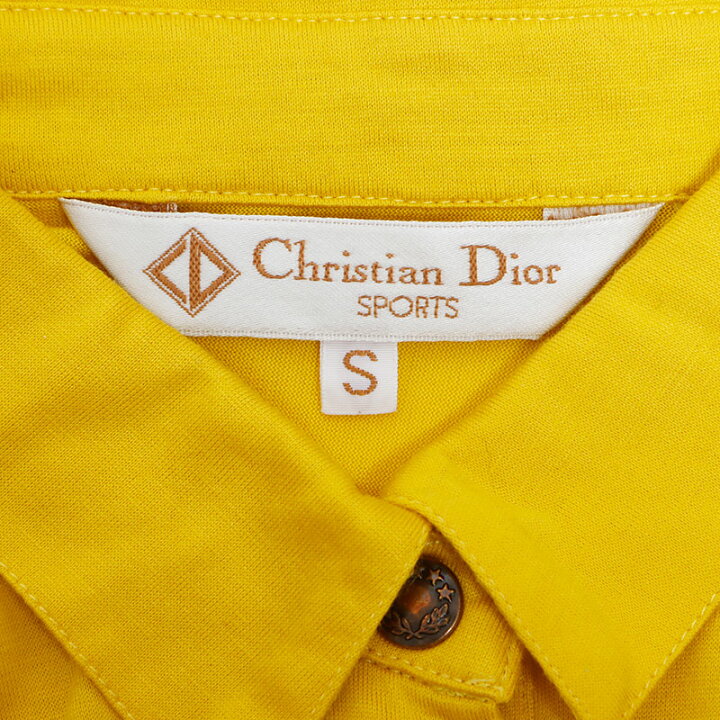 Christian Dior 半袖 オーバーサイズシャツ オレンジL 刺繍ロゴ