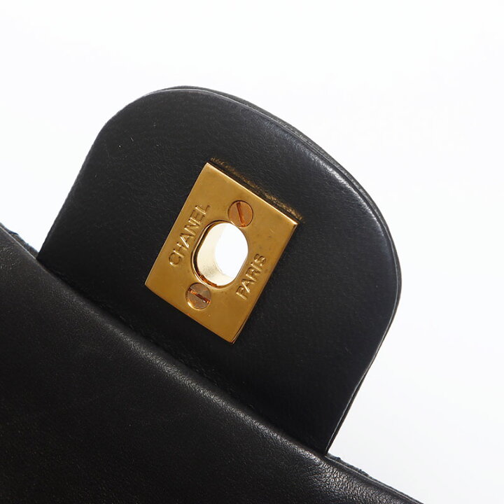 楽天市場】シャネル CHANEL 3番台 ラムスキン ダブルフラップ W  