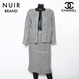 シャネル CHANEL 80s ギンガムチェック ココボタン Size:38 セットアップ マルチカラー WS10453 【中古】