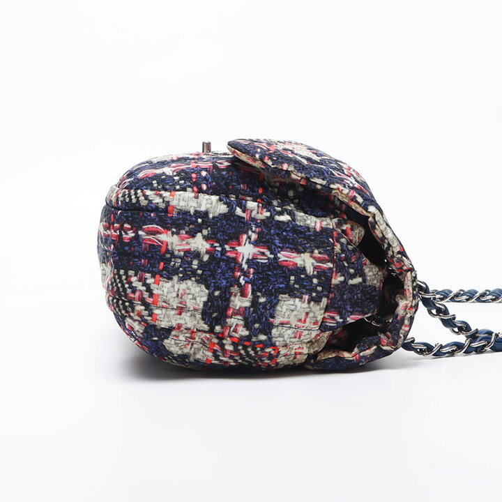 楽天市場】シャネル CHANEL 18番台 ツイード ナイロン シルバー 