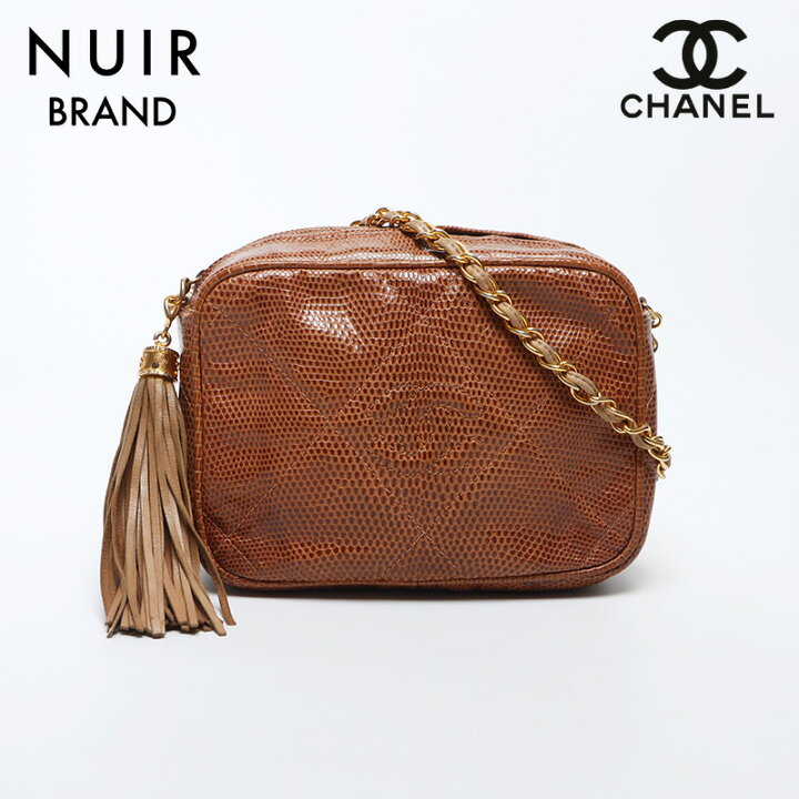 楽天市場】シャネル CHANEL リザード フリンジ チェーン ショルダー 