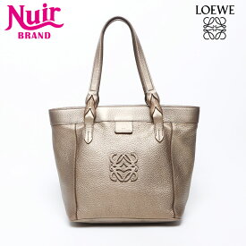 ロエベ LOEWE フスタ アナグラム レザー トートバッグ ゴールド WS12141 【中古】