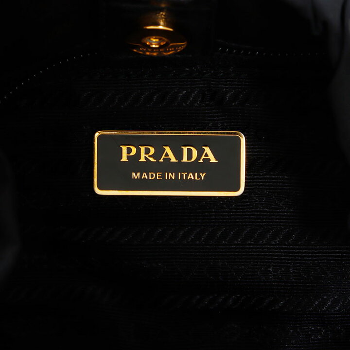 楽天市場】プラダ PRADA ロゴ ナイロン ショルダーバッグ ブラック 