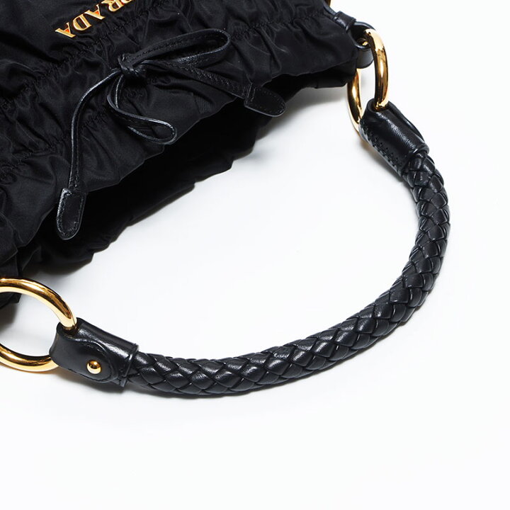 楽天市場】プラダ PRADA ロゴ ナイロン ショルダーバッグ ブラック 