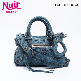 バレンシアガ BALENCIAGA ル カゴール XS デニム ジャイアント ショルダーバッグ ネイビー WS13709 【中古】