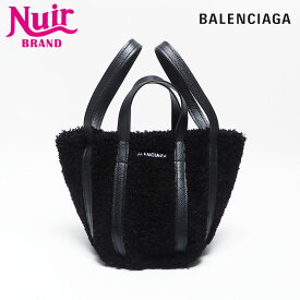 バレンシアガ BALENCIAGA エブリデイ バケット ボア ノース サウス ショルダーバッグ ブラック WS13714 【中古】