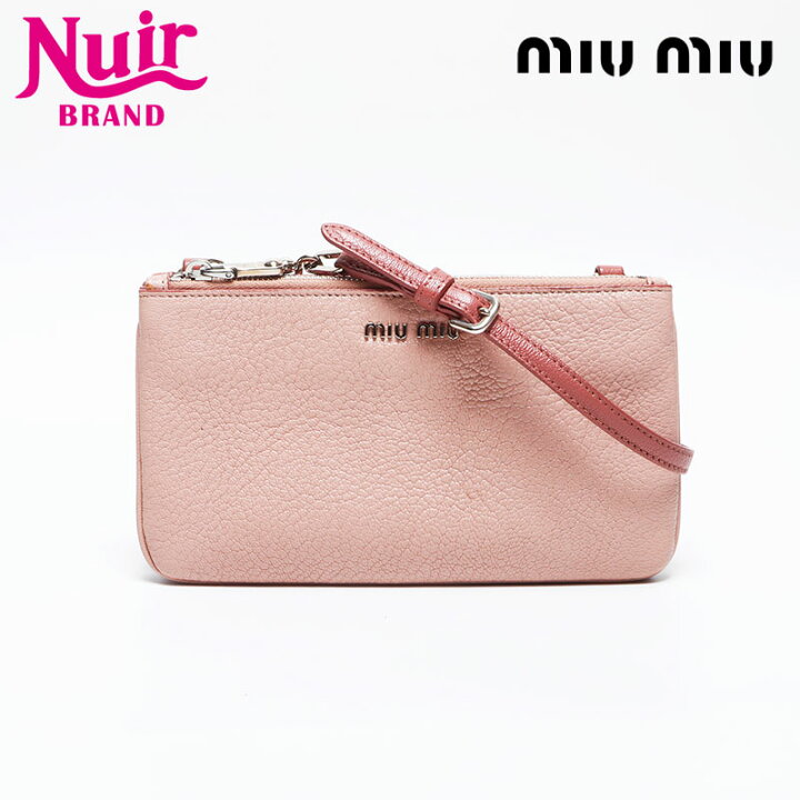 楽天市場】【全品20%OFF 8/4 0:00まで】ミュウ ミュウ Miu Miu レザー 