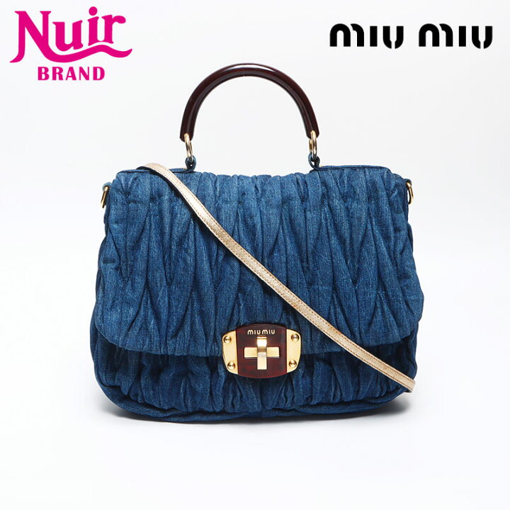 楽天市場】ミュウ ミュウ Miu Miu デニム マテラッセ 2way ショルダー 