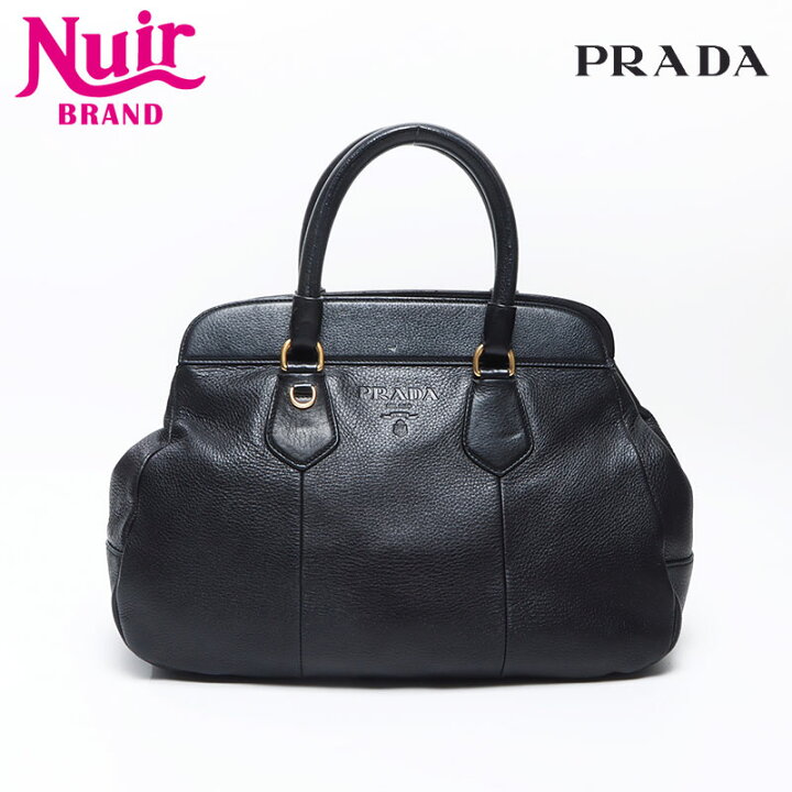 楽天市場】プラダ PRADA レザー ハンドバッグ ブラック WS14505 【中古 