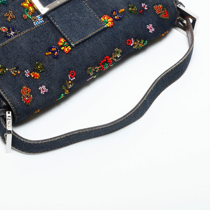 楽天市場】フェンディ FENDI フラワー刺繍 デニム マンマバケット 