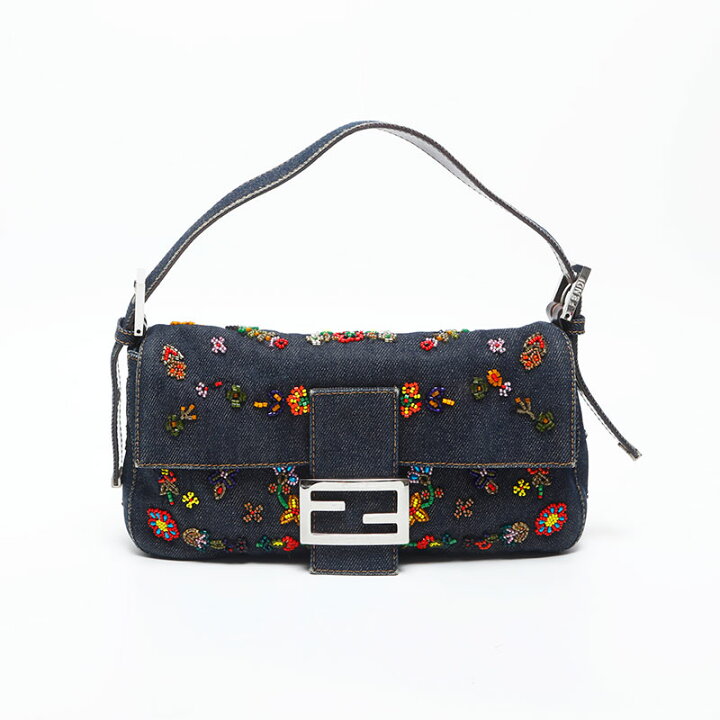 楽天市場】フェンディ FENDI フラワー刺繍 デニム マンマバケット 