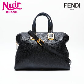 フェンディ FENDI レザー 2way カメレオン ハンドバッグ ブラック WS20182 【中古】