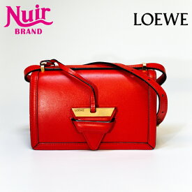 【ポイント最大47倍！全商品10%OFF!4/17 09:59まで】ロエベ LOEWE バルセロナ レザー ショルダーバッグ レッド WS20674 【中古】