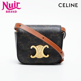 【3日間限定全商品20%OFF！11/16 23:59まで】セリーヌ CELINE マカダム ミニ クロード トリオンフ ショルダーバッグ ブラウン WS21046 【中古】