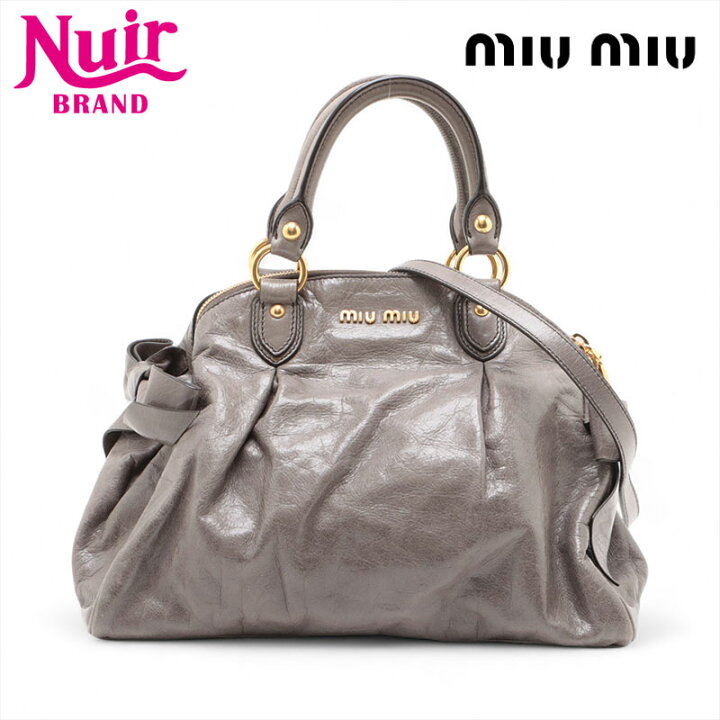 楽天市場】ミュウ ミュウ Miu Miu ヴィッテロシャイン 2way リボン 