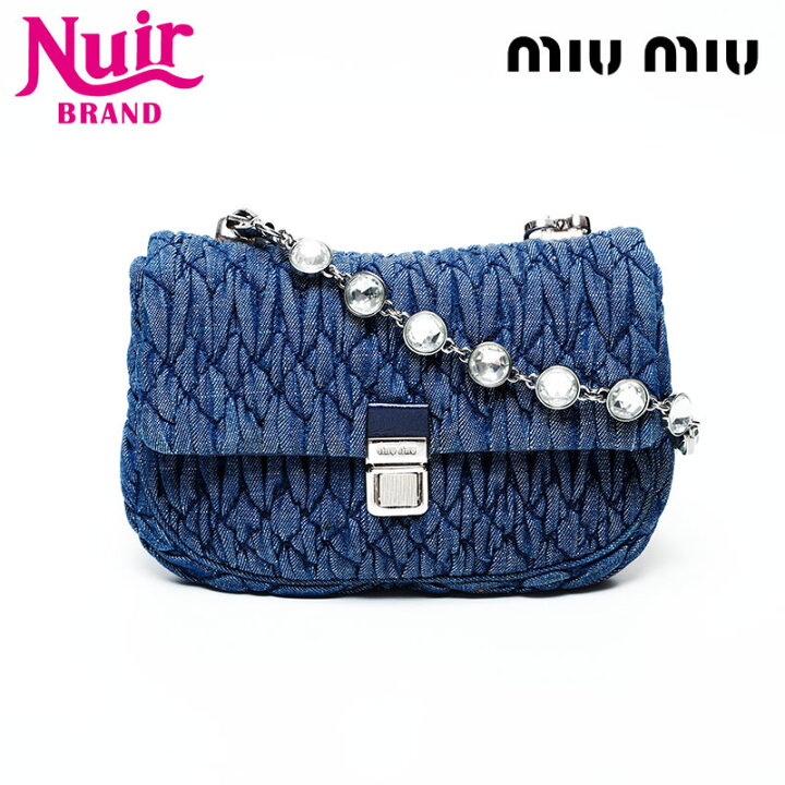楽天市場】ミュウ ミュウ Miu Miu デニム マテラッセ クリスタル ミニ 